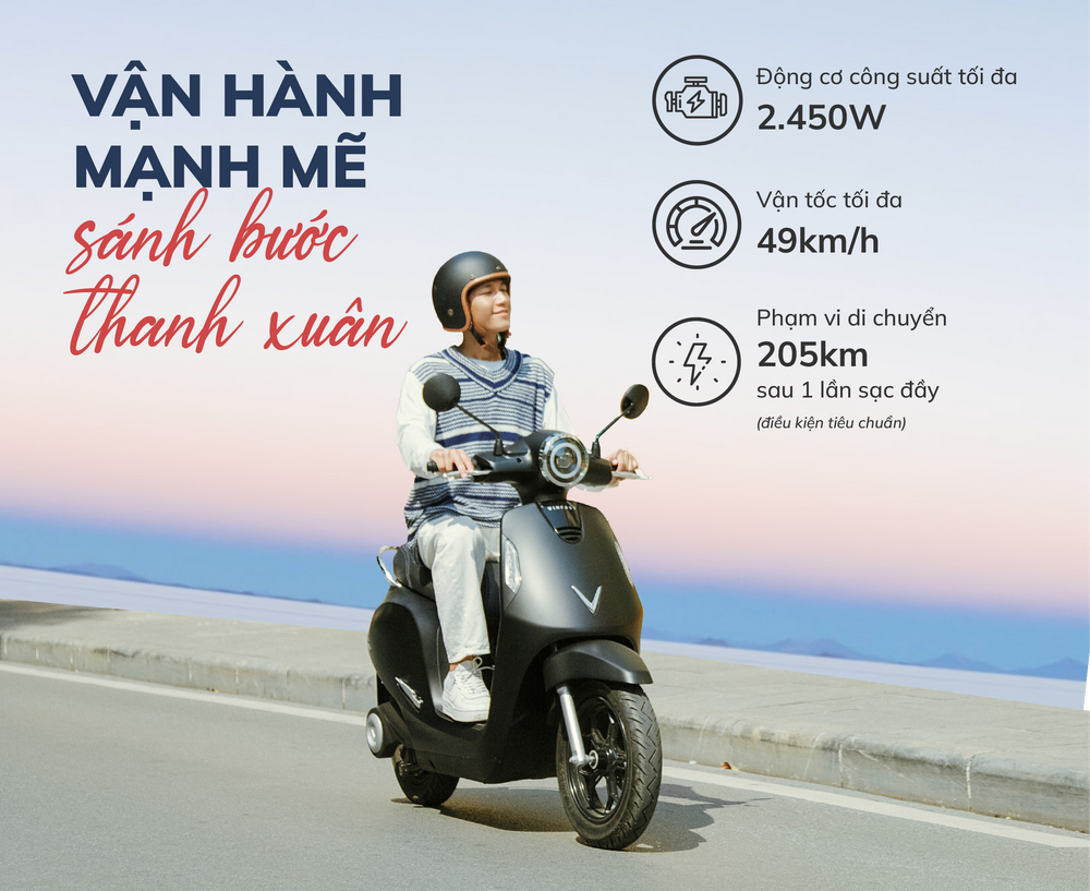 VinFast Evo200 Lite vận hành mạnh mẽ